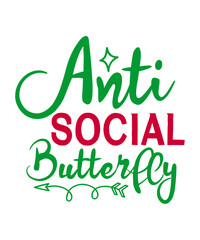 Fototapeta premium Anti-social Butterfly SVG Cut File