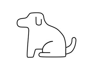 the dog looks relaxed and calm