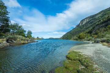 View of Lapataia Bay at Tierra del Fuego National Park - Ushuaia, Argentina