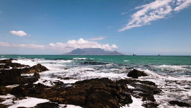 Aerial of Blouberg, overlooking Table Mountain and Cape Town, Western Cape of South Africa 1
