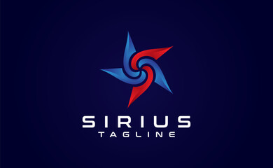 Fototapeta premium Initial letter S star Logo