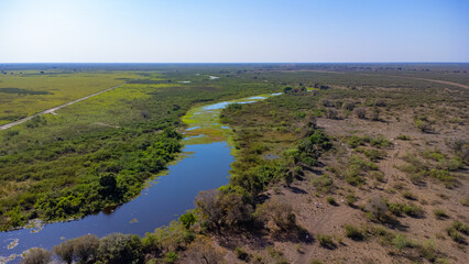 view of the river in Pantanal wetlands