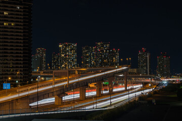 Fototapeta na wymiar 首都高速の夜景