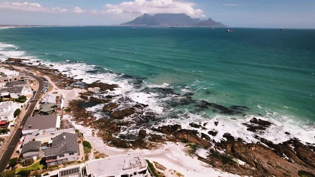 Aerial of Blouberg, overlooking Table Mountain and Cape Town, Western Cape of South Africa 8