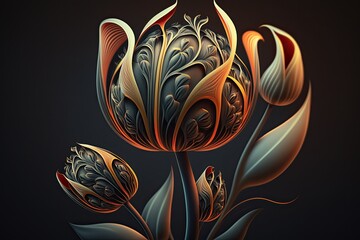 abstract tulip very detailed Generative AI