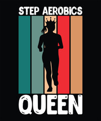 aerobics gym fitness exercise  creative t shirt design 