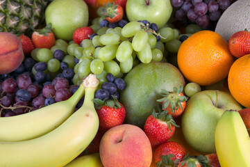 many fruits still life fresh and sweet vegetarian food healthy eating inviting colors