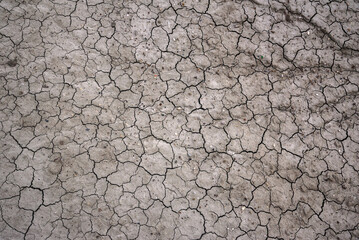 Dried and cracked ground background