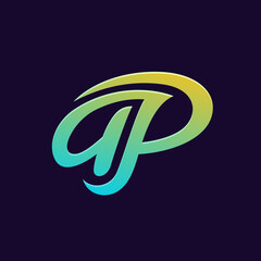 Obraz premium Letter AP Monogram Logo