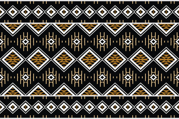 Seamless Indian ethnic pattern. traditional patterned wallpaper It is a pattern geometric shapes. Create beautiful fabric patterns. Design for print. Using in the fashion industry.