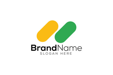 Minimalist letter N logo design template