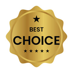 best choice label, seal, sticker, stamp, tag vector icon for shopping discount promotion