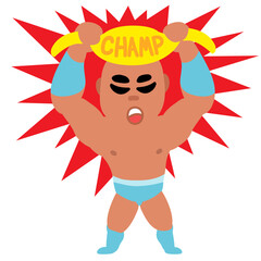 Wrestler Moves Funny Illustration 