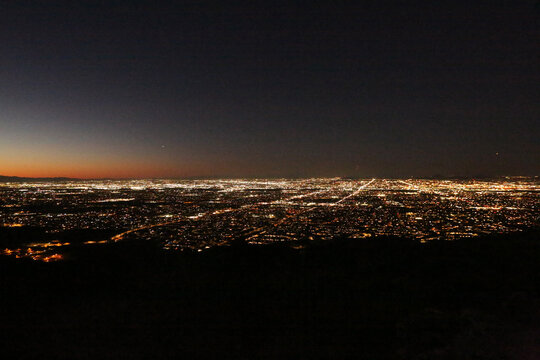 sunset over the Phoenix