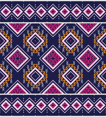 Motif Ethnic floral seamless pattern background. geometric ethnic oriental pattern traditional. Ethnic Aztec style abstract vector illustration. design for print texture,fabric,saree,sari,carpet.