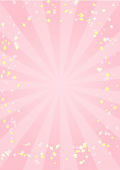 集中線　シンプル　使いやすい　横　横長　ピンク　紙吹雪