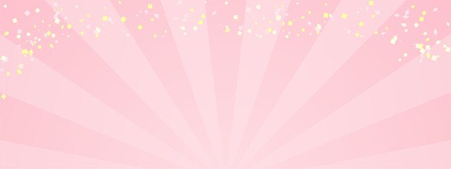 集中線　シンプル　使いやすい　横　横長　ピンク　紙吹雪