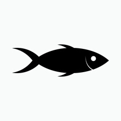 Fish Icon.  Protein, Food Ingredients. Wildlife, Sea Animal Symbol.   