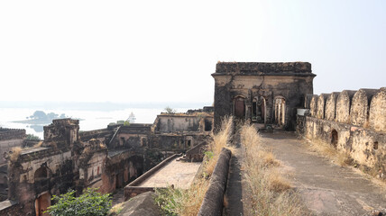 Fototapeta na wymiar View of Ruined Fortress of Baldeogarh Fort, Madhya Pradesh, India.