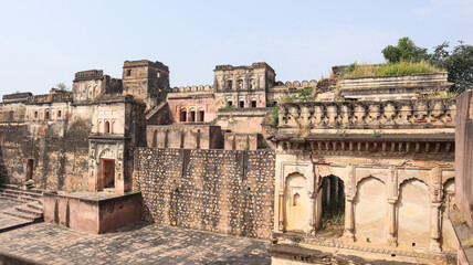 Fototapeta premium The Ruin Palace of Baldeogarh Fort, Madhya Pradesh, India.