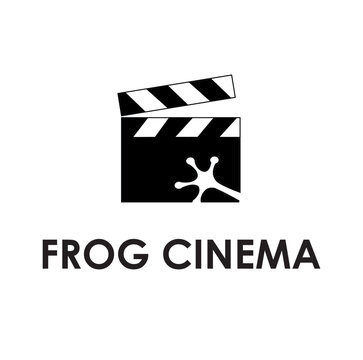 frog cinema logo design concept