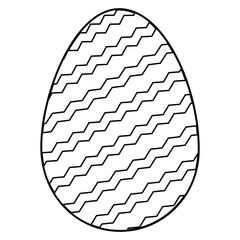 Egg easter Outline