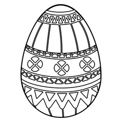 Egg easter Outline