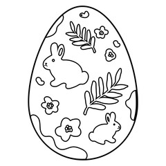 Egg easter Outline