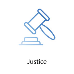 Justice icon design stock illustration