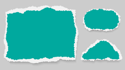 Set Of Minimal Paper Ripped Design Template