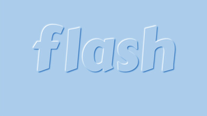 Flash 3d editable text effect in neomorphic , neomophisme emboss style