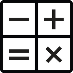 calculator button icon vector isolated on white background . Calculator icon	