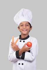 Portraits of chef kid boy