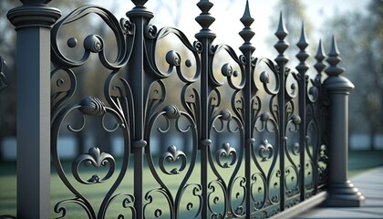 Wrought iron fence to elegantly protect your modern home