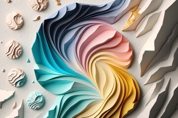  a paper cut marble background made with generative AI