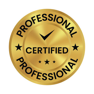 professional certified badge, seal, sticker, stamp, tag vector icon for shopping discount promotion