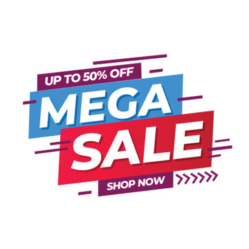 Super Sale, Mega Sale. Flash Sale, Final Sale banner stock illustration