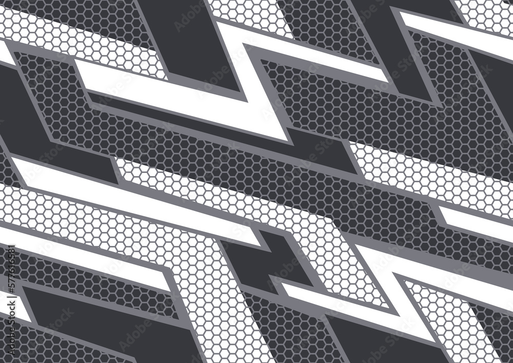 Wall mural abstract geometric seamless pattern with polygonal shapes. modern digital sport camo texture ornamen - Wall murals