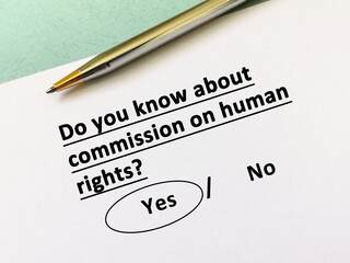 Obraz premium Question about human rights