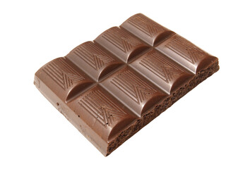 Chocolate bar isolated on white