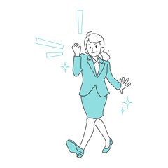 ガッツポーズで気合十分なフレッシャーズのイメージイラスト