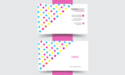 Fototapeta premium corporate professional creative business card template with white color background 
