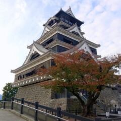 Naklejka premium 熊本城 天守閣復旧