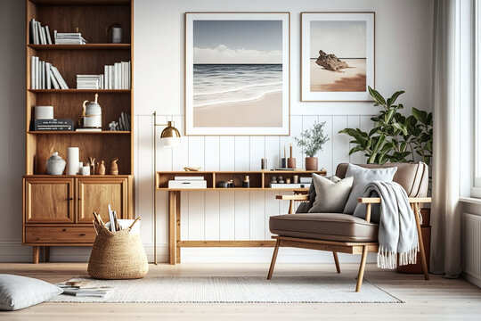 home interior design of the living room Generative Ai