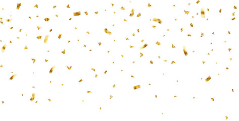 Falling shiny golden confetti - obrazy, fototapety, plakaty