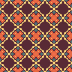 Fototapeta premium Classic Pattern Ornament. Seamless Geometric Pattern for Design, Wallpaper, Fashion Print, Trendy Decor, Home Textile, Retro Decor. Vector.