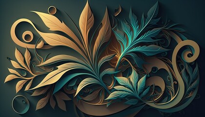 Beautiful Designer 420 Cannabis Seasonal Background with Curved lines Mild color Modern Wallpaper Template with Vibrant Hues for Presentation, Ad, and All Applications (generative AI)