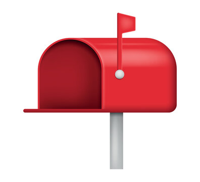 Mailboxe with an open door. Vector illustration.