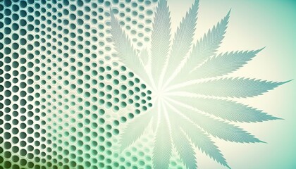 Beautiful Designer 420 Cannabis Seasonal Background with Halftone patterns Light color Modern Wallpaper Template with Vibrant Hues for Presentation, Ad, and All Applications (generative AI)