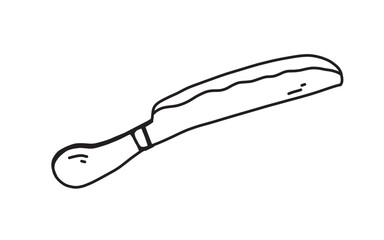 Machetes Doodle art illustration with black and white style.